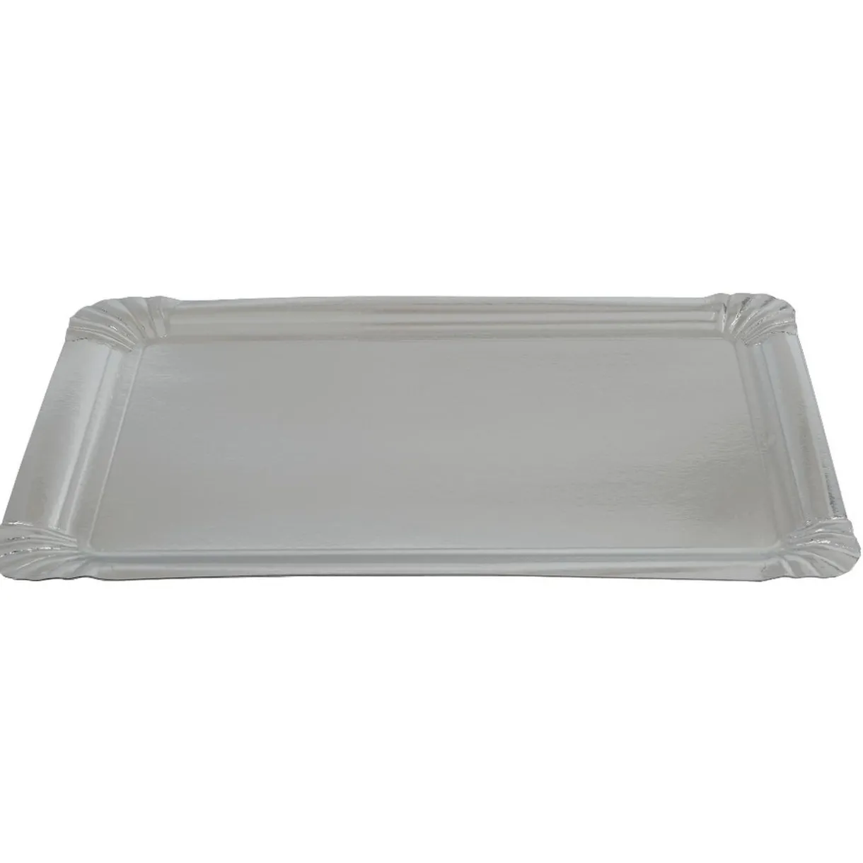 Plateau rectangulaire argenté en carton x5^Gifi Hot