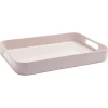 Plateau rectangulaire avec poignées uni rose^Gifi Best
