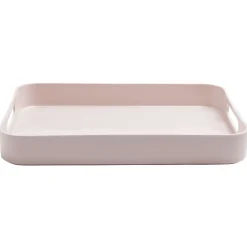 Plateau rectangulaire avec poignées uni rose^Gifi Best