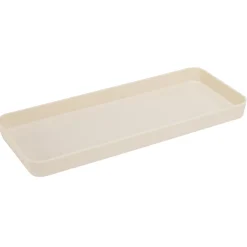 Clearance Gifi Plateau rectangulaire beige plastique 26x11xH2cm