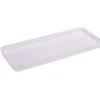 Outlet Gifi Plateau rectangulaire blanc plastique 26x11xH2cm