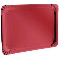 Plateau rectangulaire en carton rouge x5^Gifi New