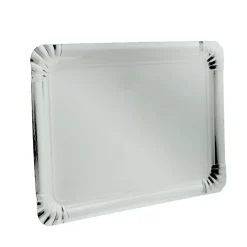 Plateau rectangulaire en carton argenté x 5^Gifi Hot