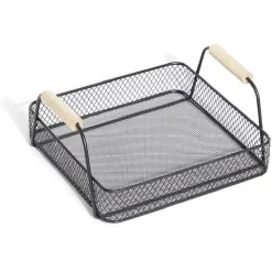 Plateau rectangulaire maille métal noir^Gifi Outlet