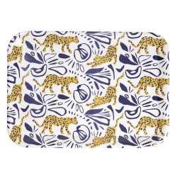 Plateau rectangulaire motif léopard blanc et bleu 27x38cm^Gifi Online