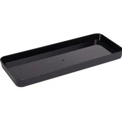 Sale Gifi Plateau rectangulaire noir plastique 26x11xH2cm