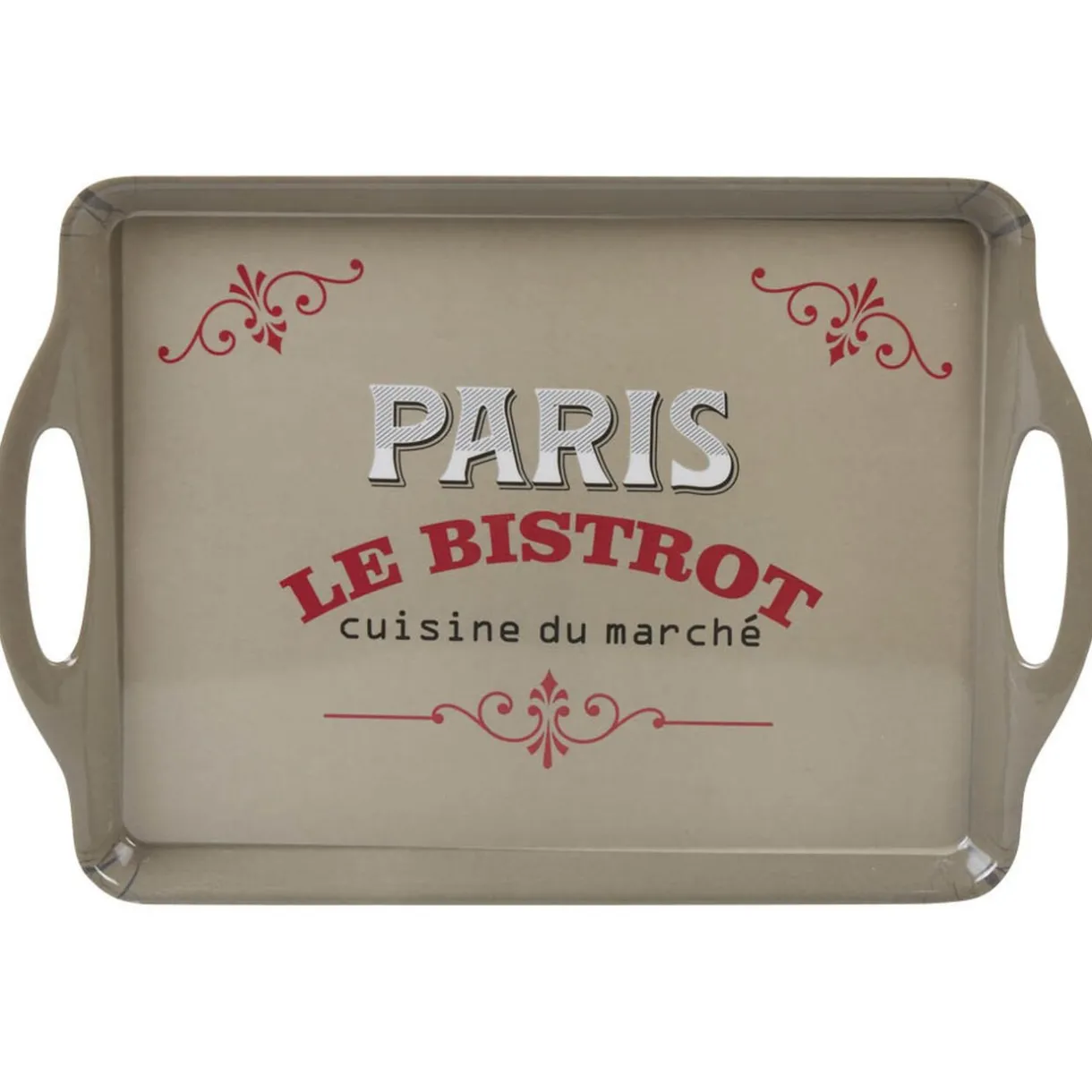 Plateau rectangulaire Paris le bistrot avec poignées^Gifi Hot