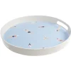 Plateau rond bleu et blanc motif nageur - plastique Ø34,5xH4cm^Gifi Sale