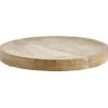 Plateau rond bois marron Ø22cm^Gifi Online