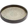 Plateau rond en mdf design noir naturel Ø38 cm^Gifi Clearance