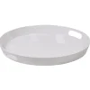 Plateau rond mélamine uni blanc^Gifi New
