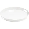 Plateau rond mélamine uni blanc^Gifi New