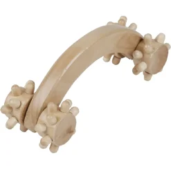 Gifi Poignée de massage avec 4 roues crantées en bois