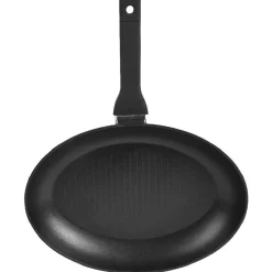 Poêle à poisson ronde en fonte compatible tous feux^Gifi