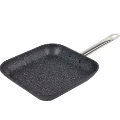 Poêle grill fond grainé effet pierre^Gifi Best