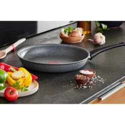 Poêle sauteuse Tefal Mineralia Force aluminium moucheté gris noir ø 24 cm^Gifi New