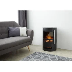 Gifi Poêle soufflant 2en1 Homday déco effet flamme