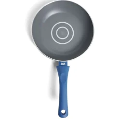 Poêle tous feux Ø24cm aluminium gris et bleu^Gifi Discount