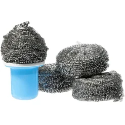 Nettoyage Et Entretien|Gifi Éponge spirale en inox à récurer avec poignée x4