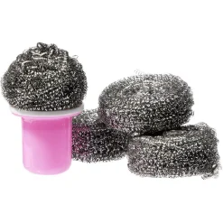 Nettoyage Et Entretien|Gifi Éponge spirale en inox à récurer avec poignée x4