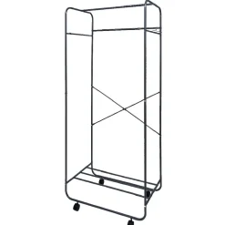 Rangement|Gifi Portant à roulettes avec patères latérales 72x45xH.170 cm