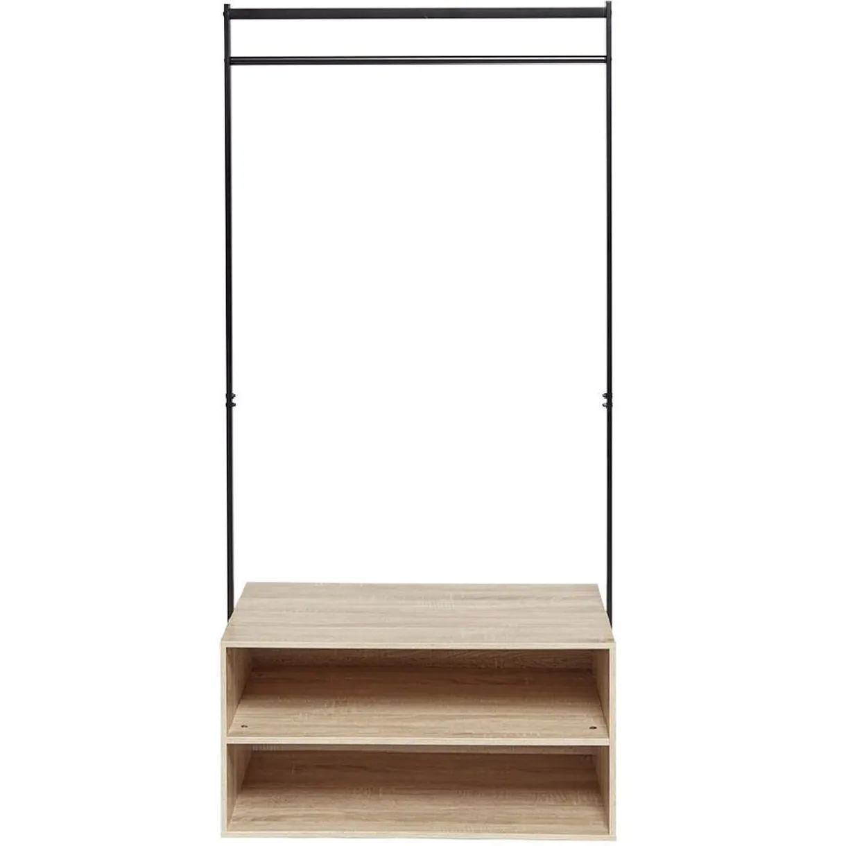 Rangement|Gifi Portant avec range-chaussures noir naturel