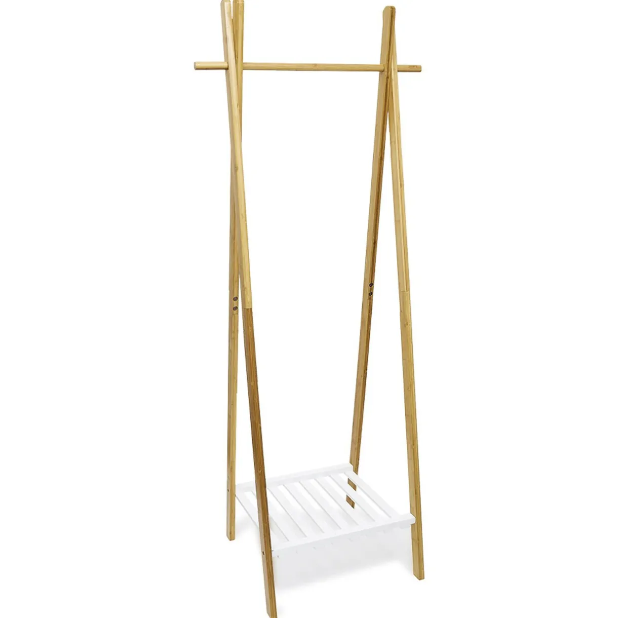 Rangement|Gifi Portant bambou avec étagère pour accessoires 64x44xH160cm
