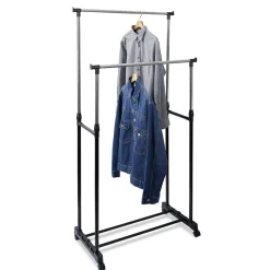 Rangement|Gifi Portant double en métal L80xl42xH95/165 cm