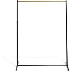 Rangement|Gifi Portant en métal hauteur réglable décor bois et noir