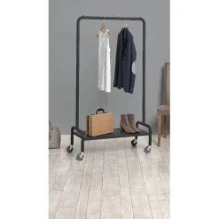 Rangement|Gifi Portant tube noir avec étagère