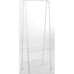 Rangement|Gifi Portant vêtement simple blanc avec 2 tablettes