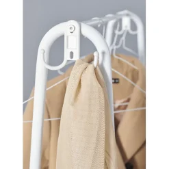 Rangement|Gifi Portant vêtement simple blanc avec 2 tablettes