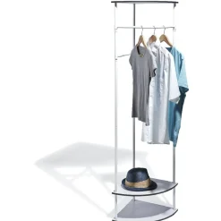 Rangement|Gifi Portant vêtements d'angle blanc
