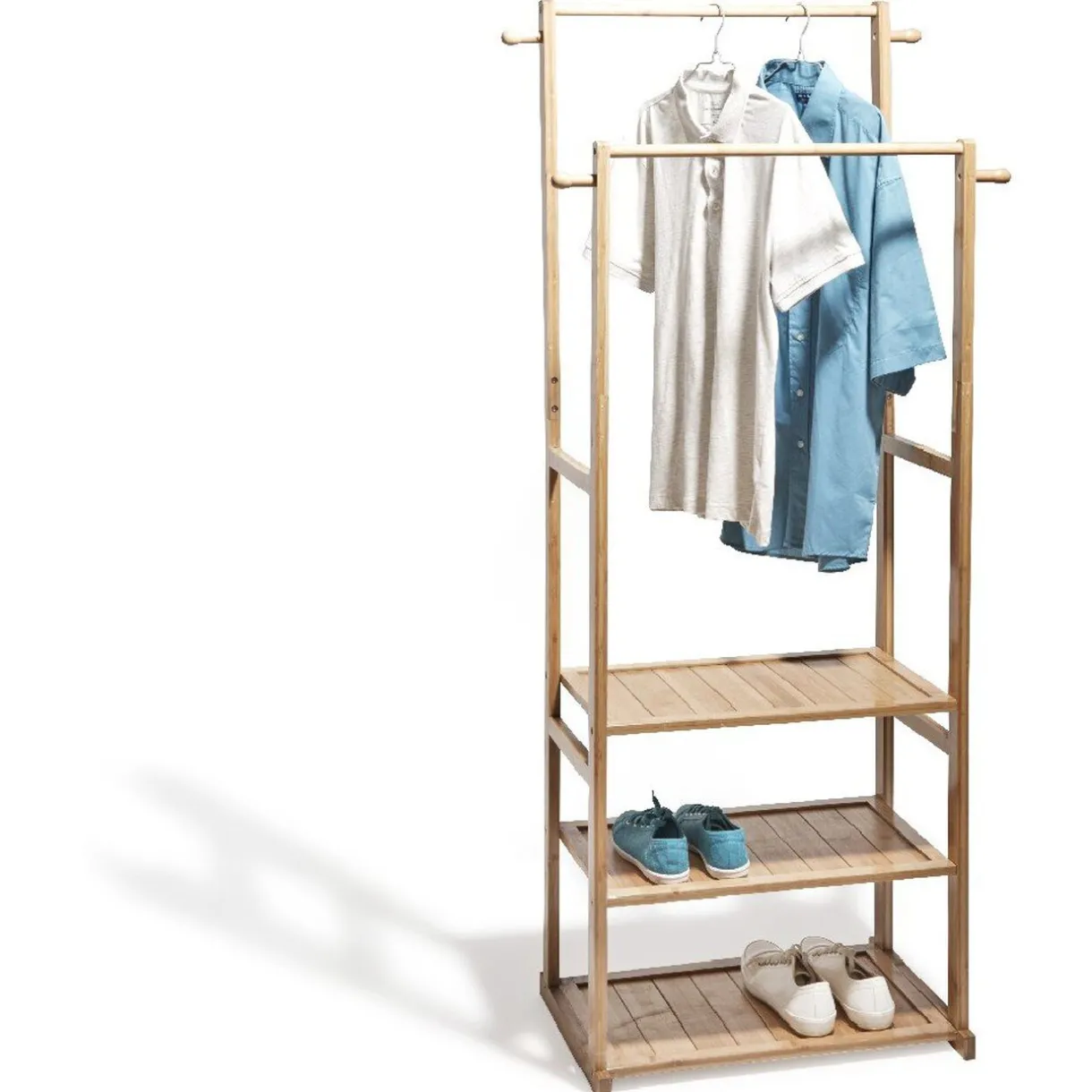 Rangement|Gifi Portant vêtements double bambou