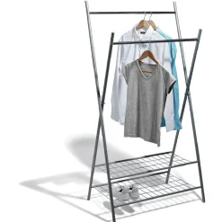 Rangement|Gifi Portant vêtements double gris