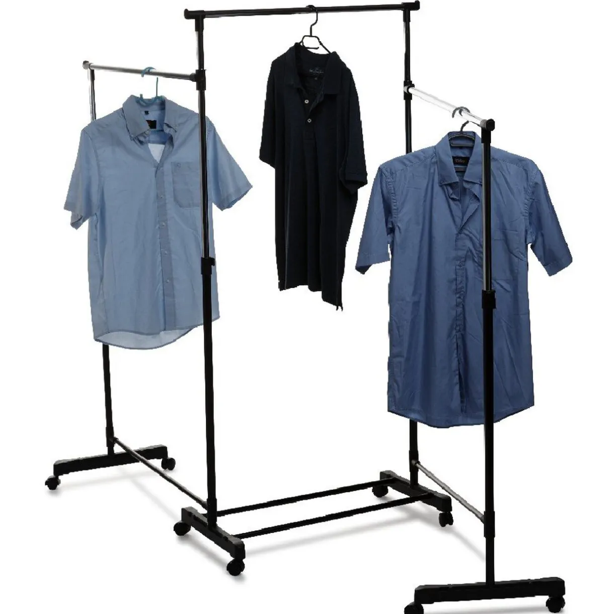 Rangement|Gifi Portant vêtements triple à roulettes