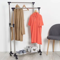 Rangement|Gifi Portant vêtements tube double noir