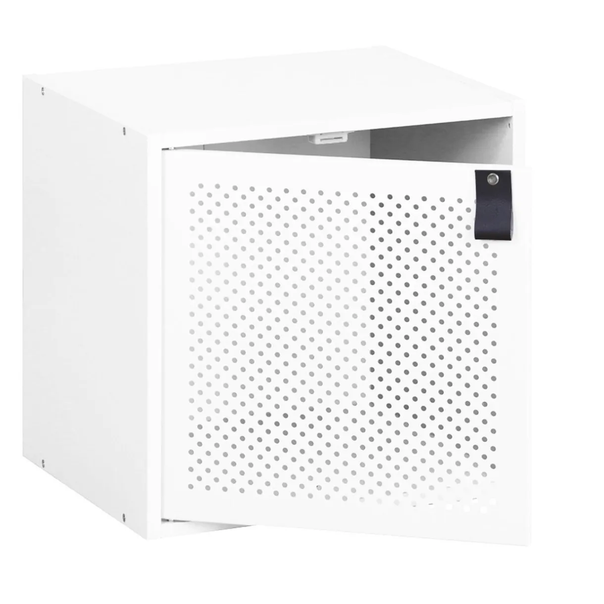 Rangement|Gifi Porte Box Cube métal ajouré blanc