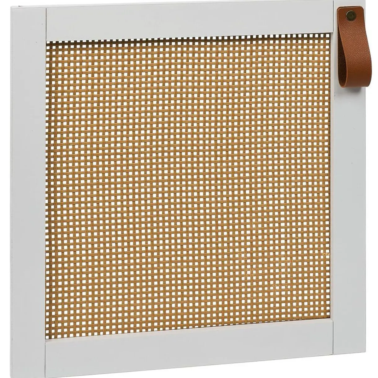 Rangement|Gifi Porte Box Cube 32,2x32,2x1,2cm quadrillage rotin et bois blanc