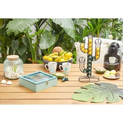 Porte capsule café déco en forme de cactus noir^Gifi Best