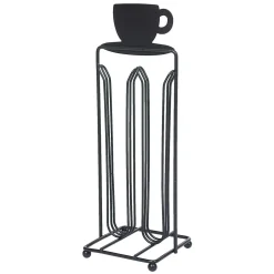 Porte capsules à café en métal design tasse noir^Gifi Online