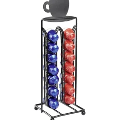 Porte capsules à café en métal design tasse noir^Gifi Online