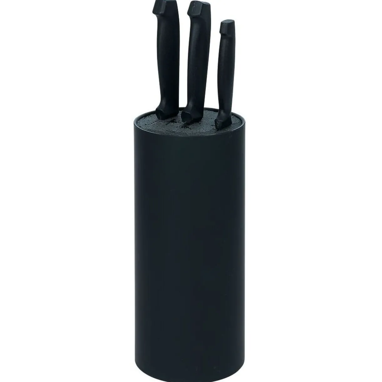 Porte couteaux plastique noir Ø11xH22,5cm^Gifi Clearance