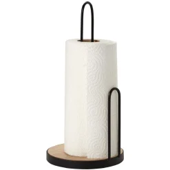 Porte essuie-tout métal et bambou^Gifi