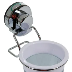 Discount Gifi Porte gobelet à ventouse gris blanc