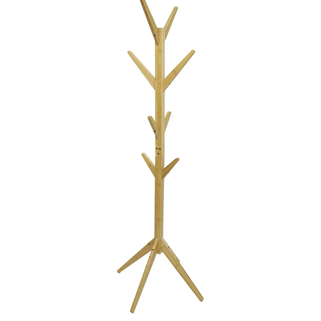 Rangement|Gifi Porte manteau bambou 8 crochets 4 pieds 60x60xH167cm