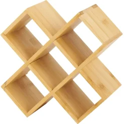 Porte épice 5 cases bambou 17x17xH9cm^Gifi Hot
