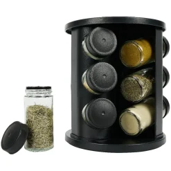 Porte épice rotatif avec 9 pots métal Ø17xH20cm^Gifi New