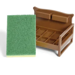 Nettoyage Et Entretien|Gifi Porte éponge forme canapé bleu ou marron
