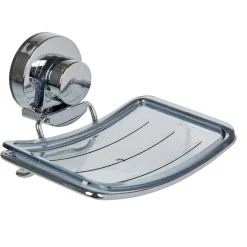 Hot Gifi Porte savon blanc à ventouse inox